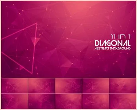 Polygonal line and low poly abstract background Stock Illustration