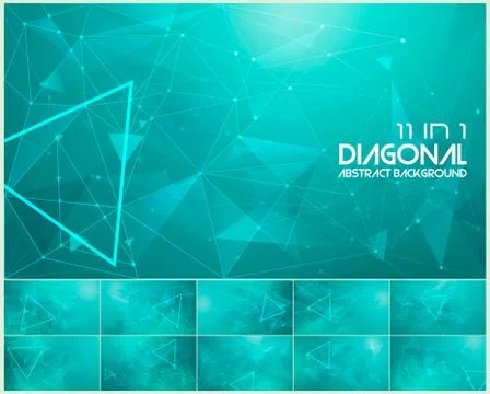 Polygonal line and low poly abstract background Stock Illustration