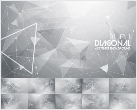 Polygonal line and low poly abstract background Stock-Illustration