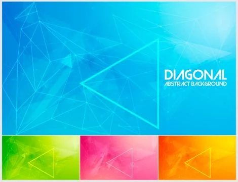 Polygonal line and low poly abstract background Stock Illustration