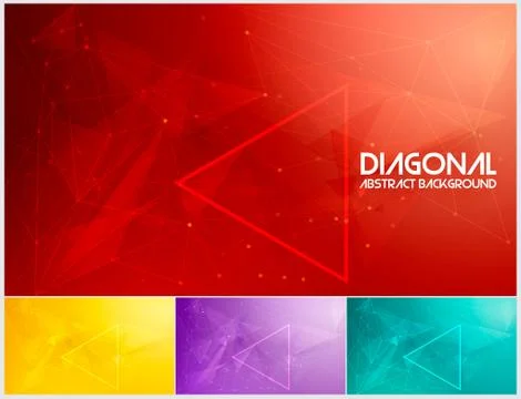 Polygonal line and low poly abstract background Stock Illustration