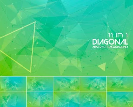 Polygonal line and low poly abstract background Stock Illustration
