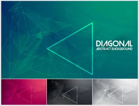 Polygonal line and low poly abstract background Stock Illustration
