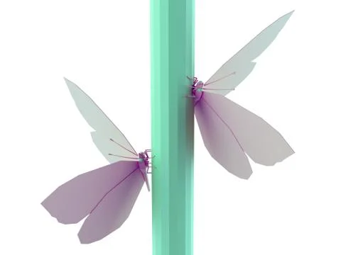 Polygonal low poly butterfly Stock Illustration