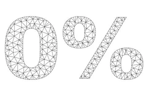 Polygonal Mesh 0% Text Caption Illustrazione stock