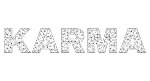 Polygonal Mesh KARMA Text Caption Stock Illustration