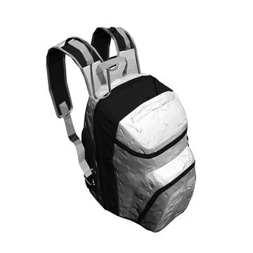 Polygonal model of a large backpack isolated on a white background. Isometric Stockillustratie