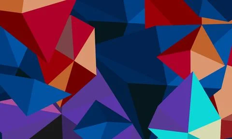 Polygonal mosaic background of different sizes and colors. イラスト素材