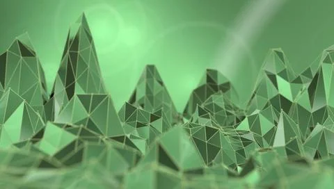 Polygonal Mosaic Background. Low poly mountains landscape Low poly mountai... Foto stock