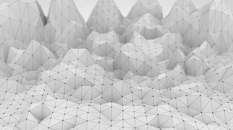 Polygonal Mosaic Background. Low poly mountains landscape Low poly mountai... Foto stock