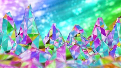 Polygonal Mosaic Background. Low poly mountains landscape Low poly mountai... 스톡 사진