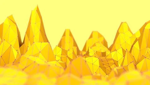 Polygonal Mosaic Background. Low poly mountains landscape Low poly mountai... 스톡 사진