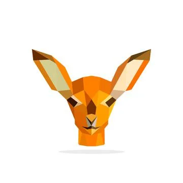 Polygonal mouse deer art image. low poly mouse deer vector illustration. Stock-Illustration
