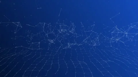 Polygonal Moving Surface for Internet and Neural Networks Background Stock Footage 337984607