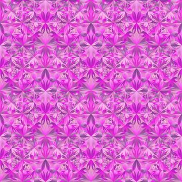 Polygonal multicolored seamless triangular flower pattern background Stock Illustration