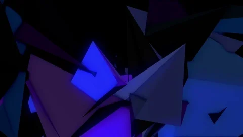 Polygonal Neon Lights Video stock 72611079