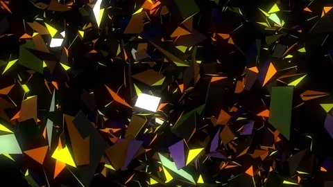 Polygonal Neon Lights Strobe Video stock 72611130