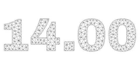 Polygonal Network 14.00 Text Tag 스톡 일러스트