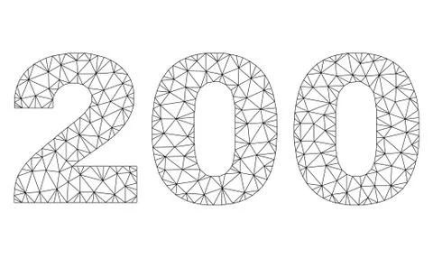 Polygonal Network 200 Text Label Stock Illustration