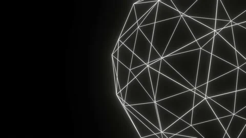 Polygonal network background can represent communication, technology or globe Video stock 165850227