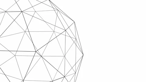 Polygonal network background canrepresent communication, technology or globe Video stock 165850212