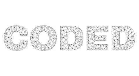 Polygonal Network CODED Text Label イラスト素材