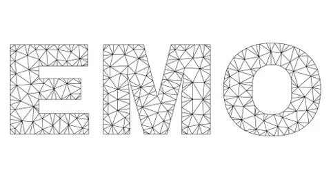 Polygonal Network EMO Text Label イラスト素材