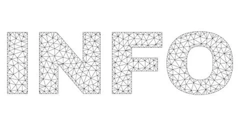 Polygonal Network INFO Text Caption 스톡 일러스트