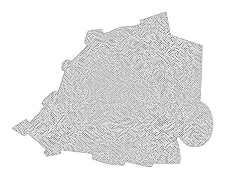 Polygonal Network Mesh High Resolution Raster Map of Vatican Abstractions Stock Illustration