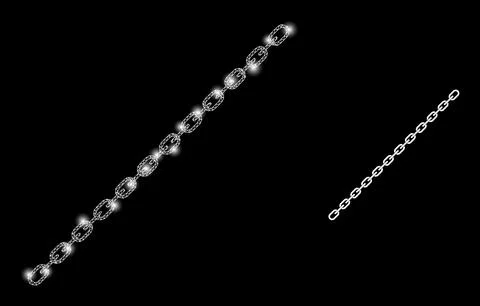 Polygonal Network Mesh Long Chain with Glare Spots Stock Illustration