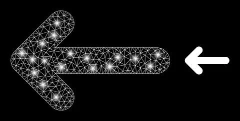 Polygonal Network Mesh Move Left with Magic Stock Illustration