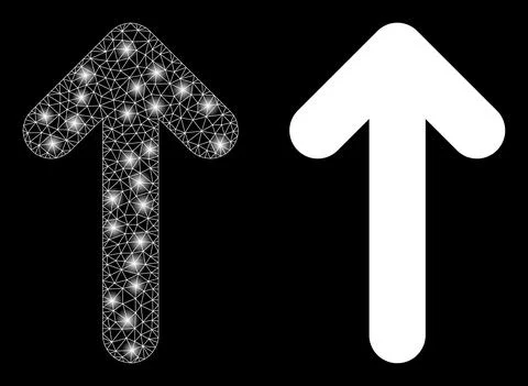 Polygonal Network Mesh Move Up with Magic Stock Illustration