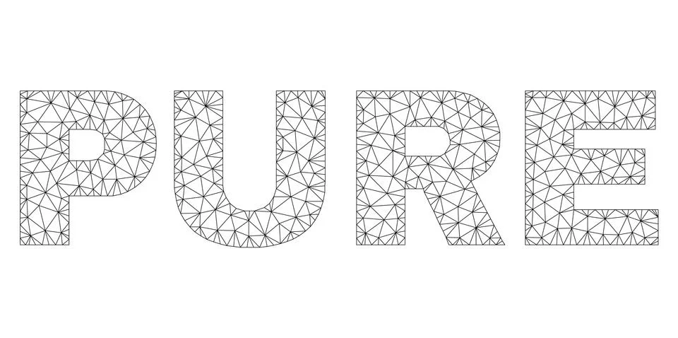 Polygonal Network PURE Text Caption イラスト素材