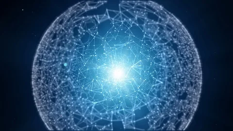 Polygonal Network Shape Dynamic Gradients 4K Stock Footage 121921748