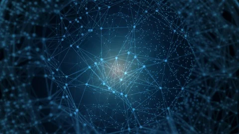 Polygonal Network Shape Dynamic Gradients 4K Stock Footage 121922070