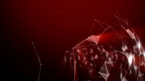 Polygonal Network Shape Dynamic Gradients 4K Stock Footage 125204425