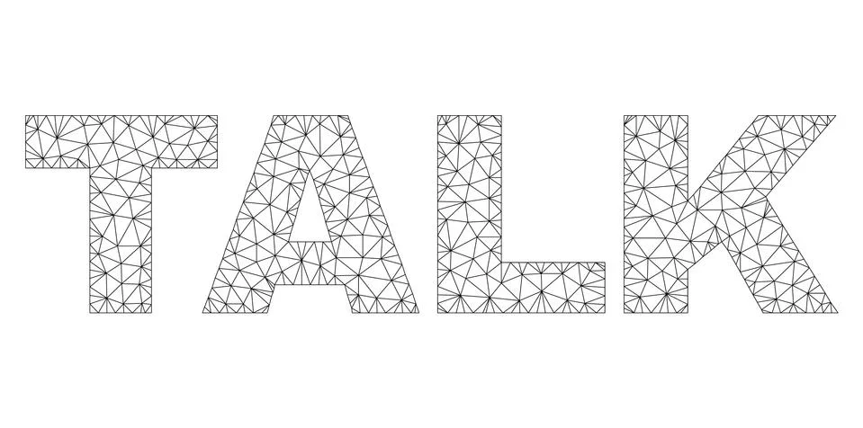 Polygonal Network TALK Text Tag Stock Illustration