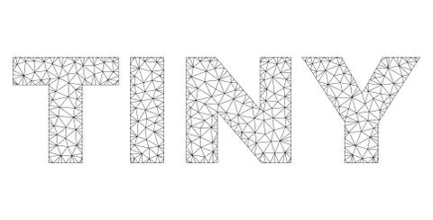 Polygonal Network TINY Text Caption Stock Illustration