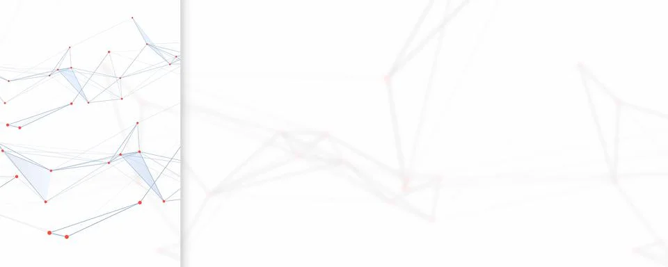 Polygonal plexus from lines. Abstract geometric pattern. Science style. Blurred Illustrazione stock