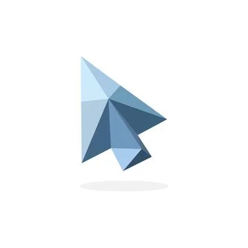 Polygonal pointer arrow art image. logo vector illustration イラスト素材