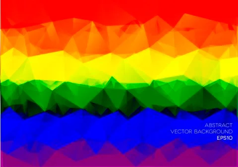 Polygonal rainbow background Stock Illustration
