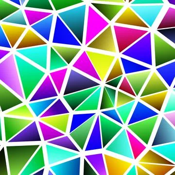 Polygonal rainbow mosaic background. Abstract low poly vector illustration Stock Illustration