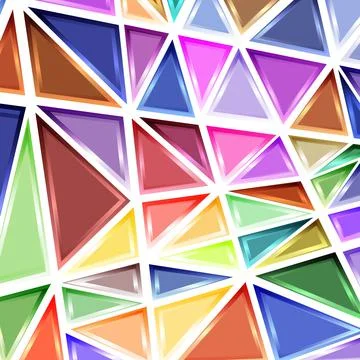 Polygonal rainbow mosaic background. Abstract low poly vector illustration Stock Illustration