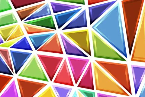 Polygonal rainbow mosaic background. Abstract low poly vector illustration Stock Illustration
