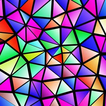 Polygonal rainbow mosaic background. Abstract low poly vector illustration Stock Illustration