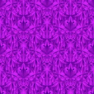 Polygonal seamless triangular flower pattern background design Stock Illustration