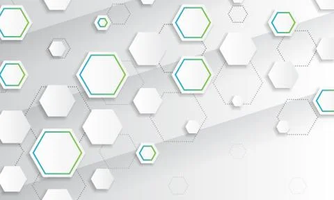 Polygonal shape light and shadow effect on the grey background Illustrazione stock