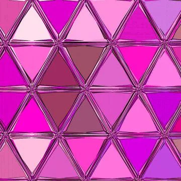 Polygonal shapes background, low poly triangles mosaic in pink, orchid and fu Stock Illustration