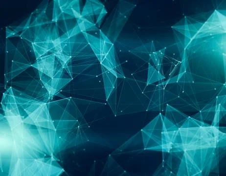 Polygonal space low poly background with triangles Stock Illustration