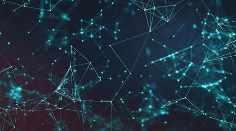 Polygonal space low poly background with triangles Stock Illustration